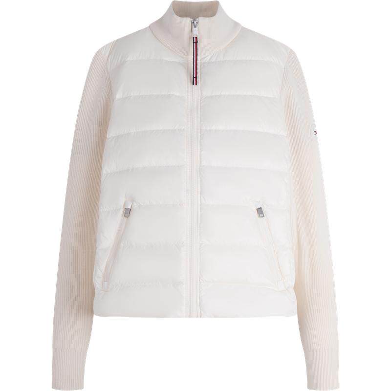 Tommy女装针织拼接半高领羽绒服