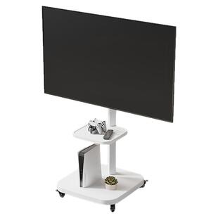 电视机落地支架可360°横竖屏旋转显示器通用挂架可移动带轮推车