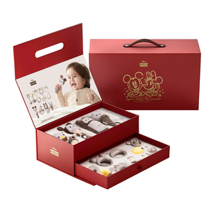 迪士尼新生婴儿礼物见面礼盒玩具男宝宝女孩实用高端满月周岁生日