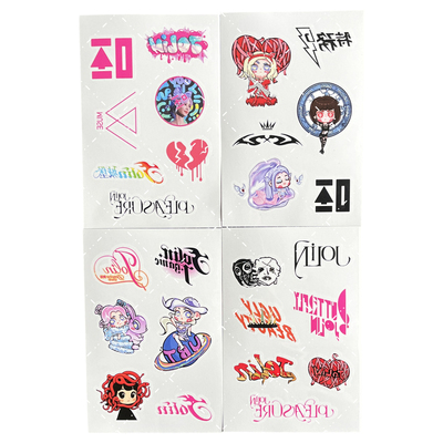 蔡依林应援脸贴纹身贴纸防水妆容