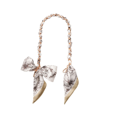 丝巾拼链条腋下单肩包链替换肩带