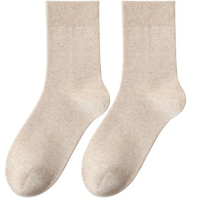 美拉德复古中筒袜无骨缝合