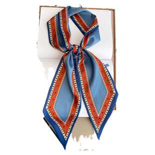 长条小丝巾女春秋搭配白衬衫领带夏季薄围巾发带腰带装饰飘带配饰