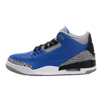 Nike/耐克正品Air Jordan 3 AJ3 爆裂纹皇家蓝水泥篮球鞋 CT8532