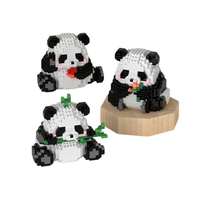mard大熊猫花花果萌兰福宝教师节拼装积木拼图益智玩具小红书同款