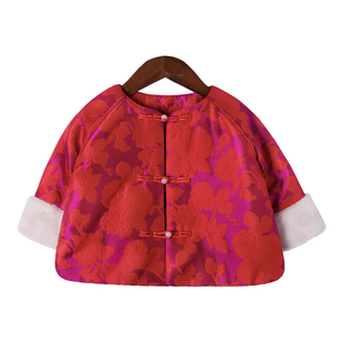 木本尚女童冬装外套国风唐装汉服2026新款宝宝过年衣服拜年服夹棉