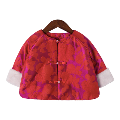 木本尚女童外套夹棉加厚拜年服