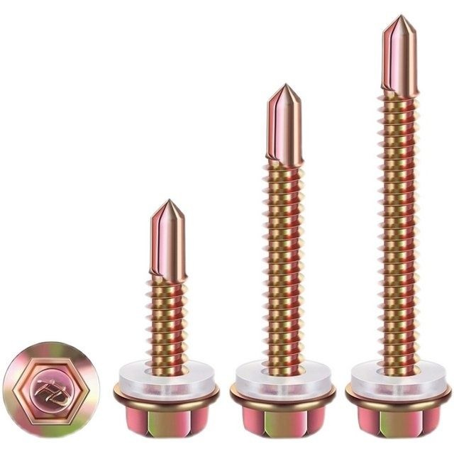 外六角钻尾丝燕尾丝彩钢瓦钉采光瓦钉燕尾螺丝自攻螺丝复合板彩板