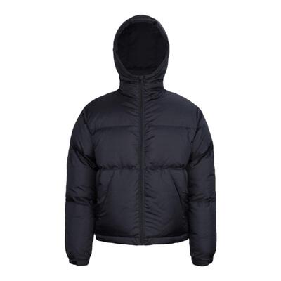 连帽抽绳白鸭绒羽绒服