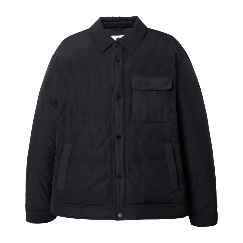 杰克琼斯男轻薄拼接假两件羽绒服