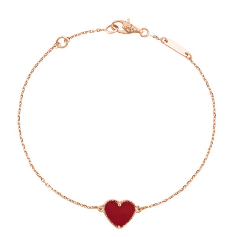 【自营】中古99新梵克雅宝Sweet Hearts系列爱心手链红玉髓超小号