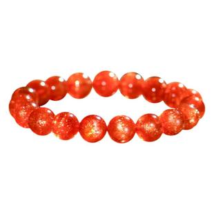 【设计师系列】普琳丝天然水晶太阳石手链手串diy设计款女珠宝