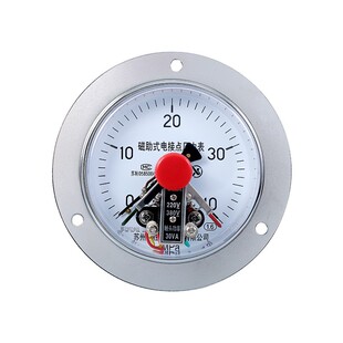 YXC-100ZT 40MPa 磁助式轴向带边电接点压力表 上下限控制压力表