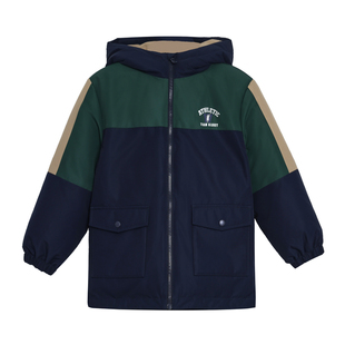 POLOWALK童装儿童连帽羽绒服男童外套2025年新款秋冬宝宝鸭绒保暖