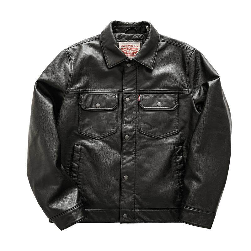 Levi’s/李维斯冬季翻领加厚皮衣