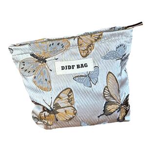 2023新款迷你立体蝴蝶小号化妆包便携随身褶皱零钱包大容量补妆包