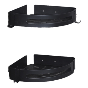 黑色三角浴室卫生间置物架厕所洗浴洗刷间放东西的壁挂架子不锈钢