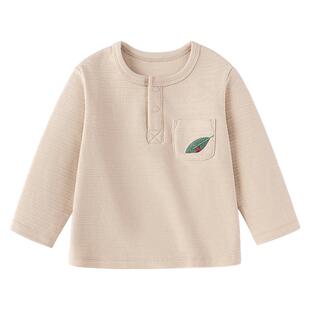 【清仓】babylove宝宝长袖t恤春秋棉莫打底衫婴幼儿外出纯色衣服