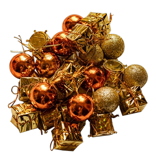 掬涵圣诞节装饰品圣诞树礼包装饰小挂件铃铛彩球挂饰吊饰豪华布置