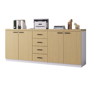 抽屉式文件柜木质打印机落地置物柜收纳柜办公柜子办公室储物矮柜