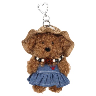 朴坊gula点点的假期衣橱时髦小狗店长毛绒玩偶可爱包包挂件钥匙扣