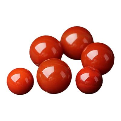 天然南红满色满肉散珠手串单珠