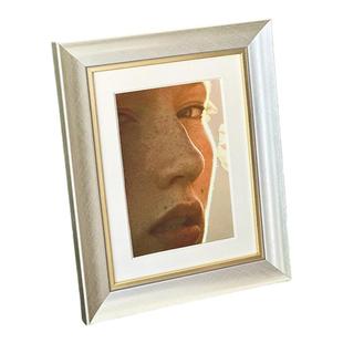 签名照收藏实木蓝色相框摆台亲签保护无酸卡纸照片定制不反光玻璃