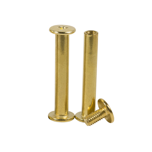 镀铜子母螺丝对锁螺母对接螺丝十字组合夹板子母铆钉装订钉M5