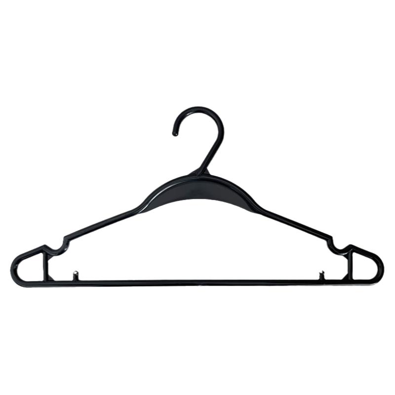 塑料衣架服装厂干洗店家用多功能衣橱防滑黑色加厚不易断工厂直销