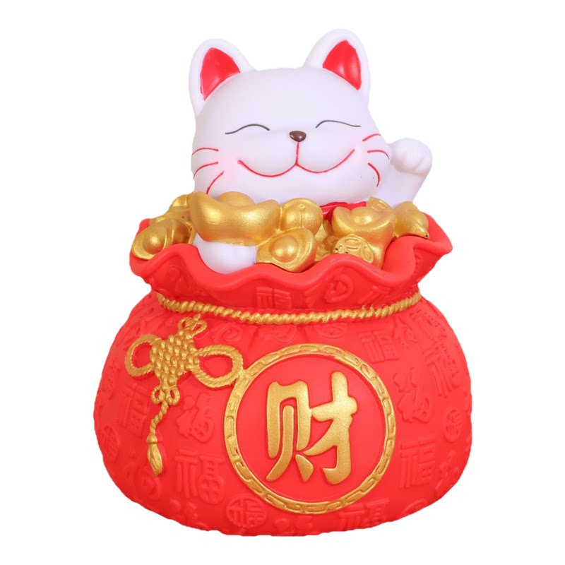 国潮财神福袋搪胶存钱罐可存取