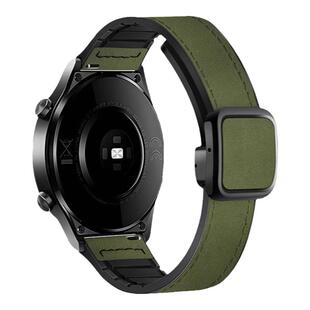 适用oppowatchX表带4pro新款3pro疯马纹watch3/SE磁吸x3真皮一加手表2男士高级oppo智能22mm运动非原装表带