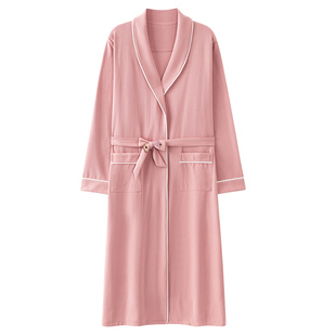 芬腾可安睡袍女冬季浴袍薄绒加厚纯粉色睡衣女款2026新款冬高级感