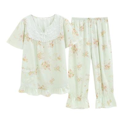 清新柔美纯棉玫瑰印花睡衣罗丝美