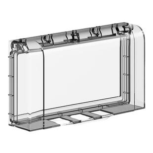 浴室卫生间118型中号透明三位9九孔开关插座防水盒保护盖防溅水盒