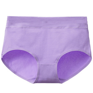 女士内裤女纯棉中腰透气100%全棉大码胖mm底裤学生少女三角短裤头