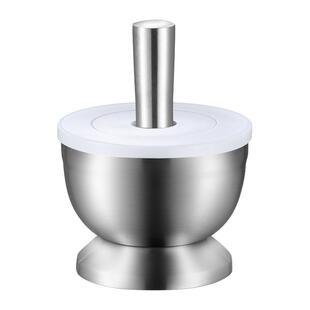 不锈钢304捣蒜器石臼家用蒜蓉捣碎罐压蒜器蒜泥特大捣药钵研磨器