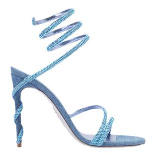 【会员折上折】RENE CAOVILLA MARGOT系列水钻绑带高跟凉鞋