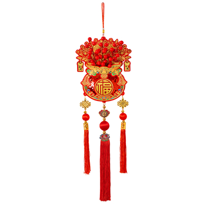 2026新年红果福包铃铛挂件