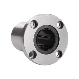 带圆型法兰直线轴承导轨滑块套座开口LMF6 8 10 12 16 2025UU光轴