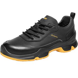 百丽男鞋厚底增高加绒棉鞋健步鞋男士商场新款休闲运动鞋8VM01CM5