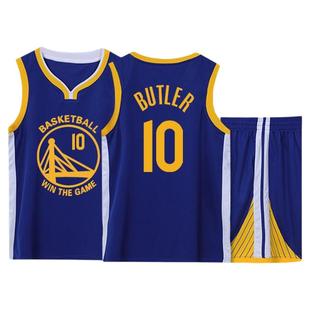 库里球衣30号汤普森保罗维金斯李凯尔背心儿童篮球服套装男女定制