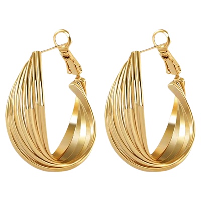 复古港风几何耳环氛围感神器