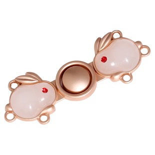 汉服子母扣原创玉兔金属对扣明制宋制云肩披风搭扣国风兔子装饰扣