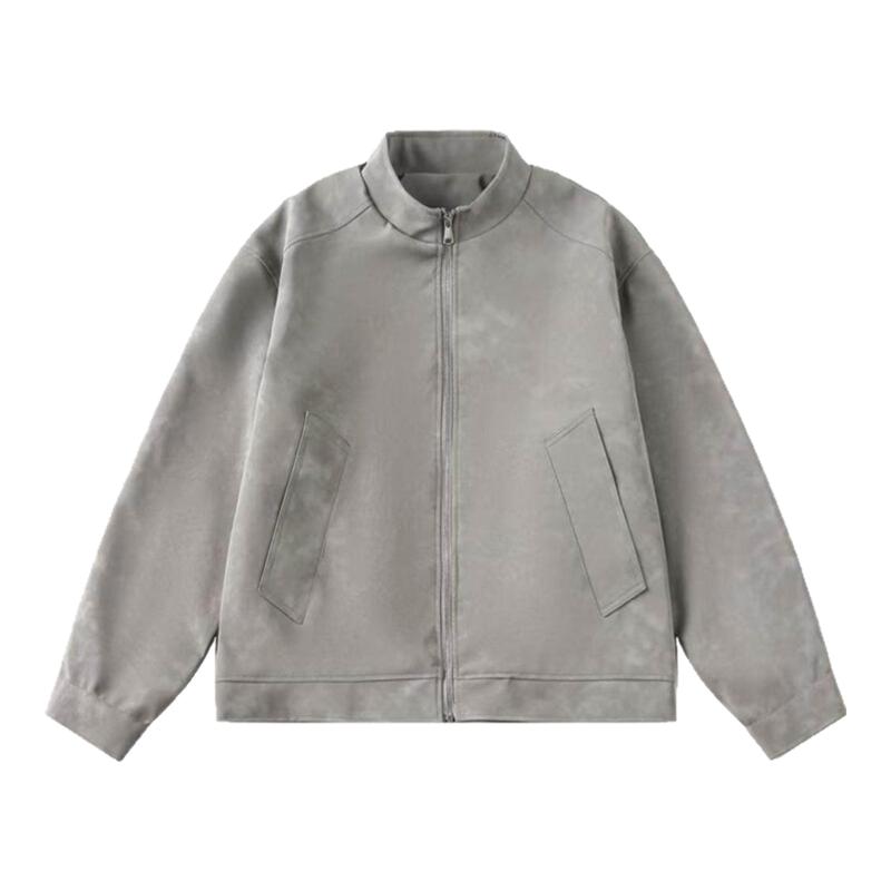 XPY潮牌美式复古扎染pu皮衣外套男款春季棒球服cleanfit飞行夹克