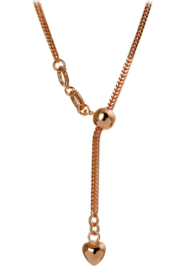 三色可调节套扣肖邦长款银链子