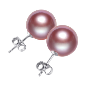 海蒂珠宝 蜜糖流光 莫兰迪淡水珍珠耳钉 S925银耳饰女 美拉德