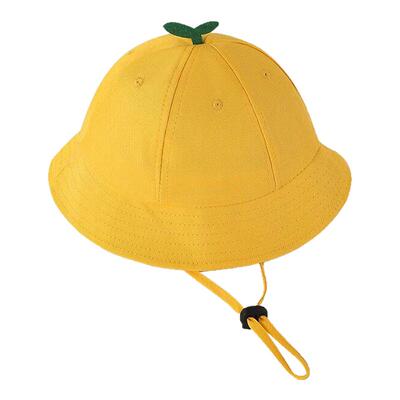 儿童渔夫帽春秋薄款幼儿园小黄帽婴儿防晒帽男女童太阳帽宝宝帽子