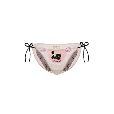 心动预警！甜美细带高叉内内！