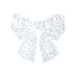 精致仿毛织大号欧根纱蝴蝶结布贴 DIY手工服装童装装饰辅料补丁