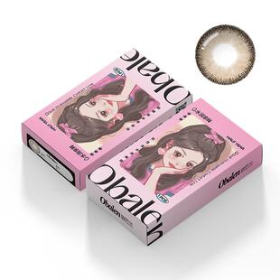 欧巴兰棕色美瞳半年抛隐形近视眼镜学生女大小直径自然官方正品